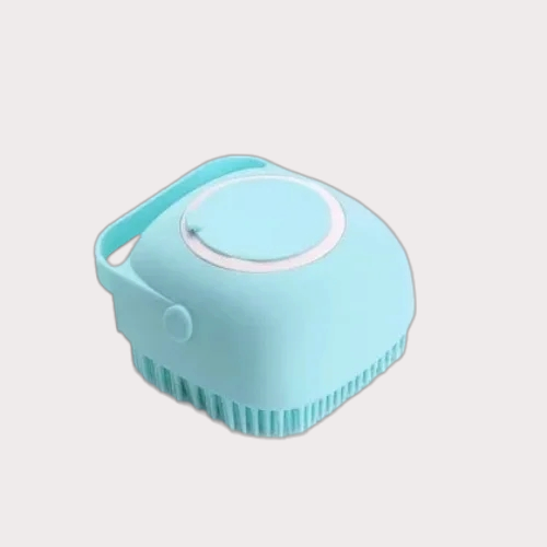 Brosse de bain pour chien, bleu