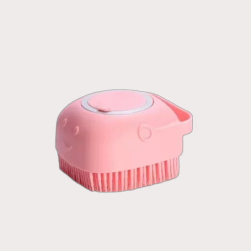 Brosse de bain pour chien, rose