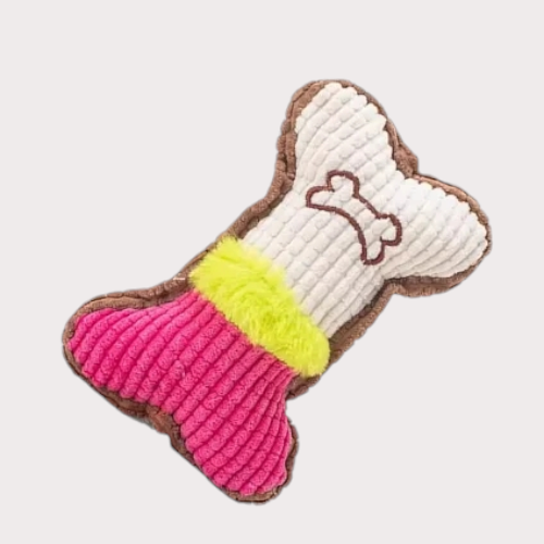 Jouet pour chien pluchos coloris rose 