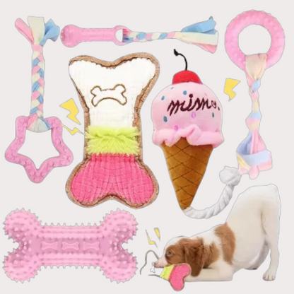 Lot de jouets pour chiot et petit chien, 6 pieces 